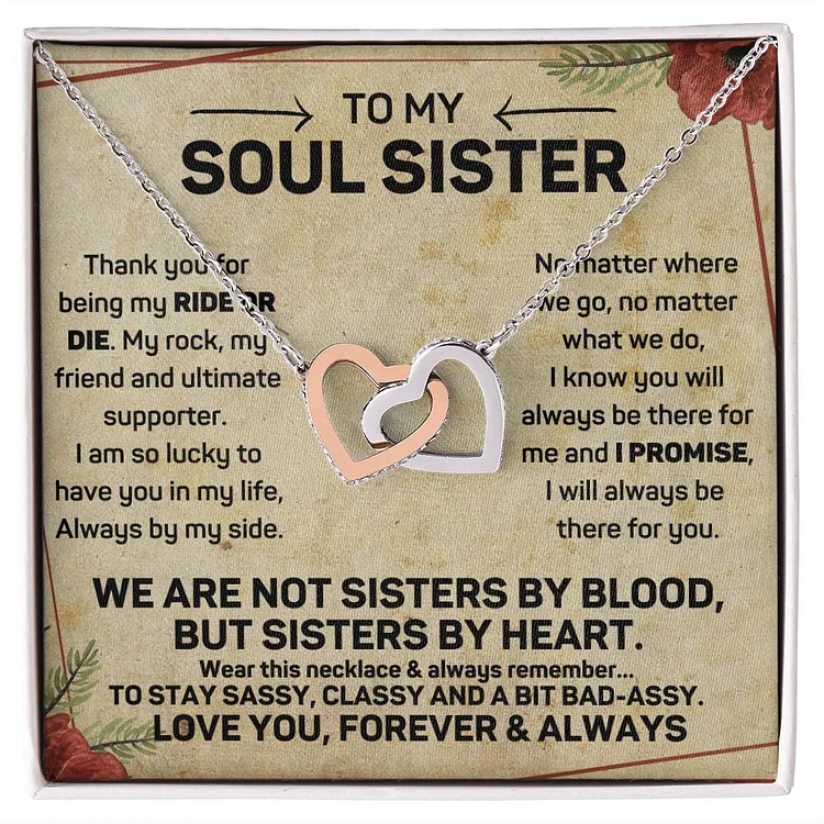 Soul sister gift / Unbiological sister / Best Friend two hearts Jewelr –  Uber Elegant