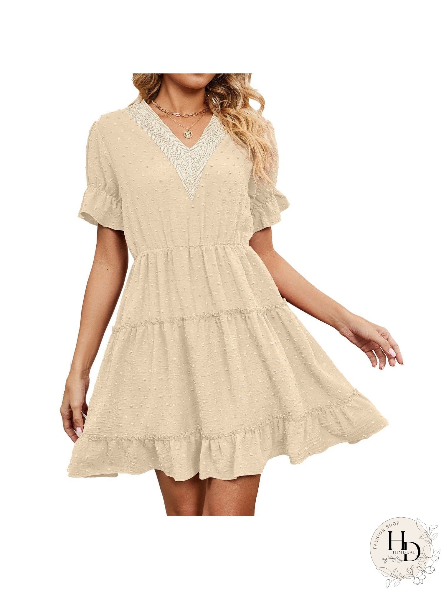 Relaxed Fit V-Neck Summer Dress