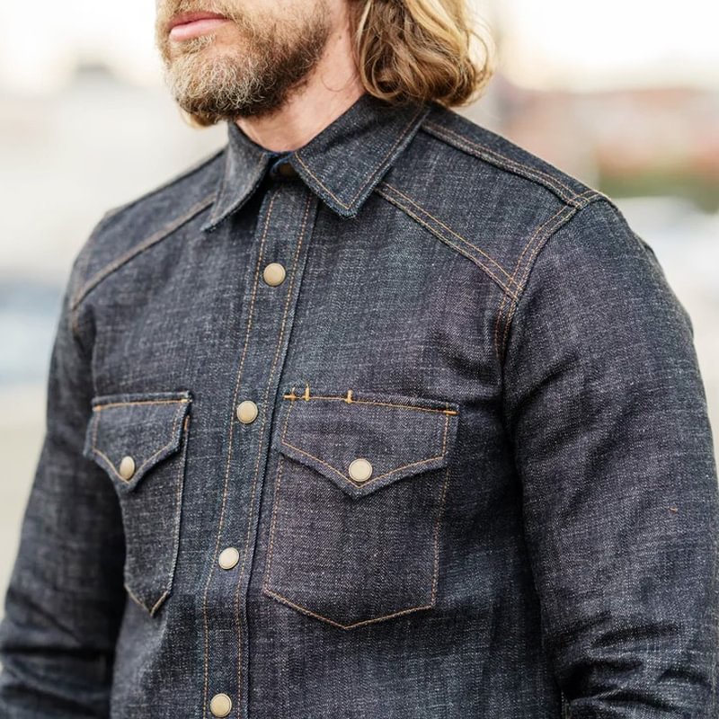 American Vintage Western Heavy Denim Shirt
