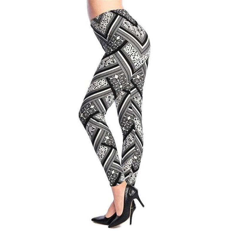 Women Sporting Pants Push Up Workout Trousers Woman Print Sexy Leggings Fitness Leggins High Waist Jeggings Elastic