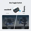 RS4 RS3 Vertical Camera Mount Compatible with DJI Ronin RS 4 3 2 Pro Gimbal Stabilizer, 1s Quick Vertical to Horizontal Switch Anti Drop 180&deg; Rotating Base for YouTube TikTok Vlog Video