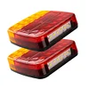 2Pcs Trailer Tail Lights 12V 26 LED Stop Tail Lights Submersible Boat Truck Lamp