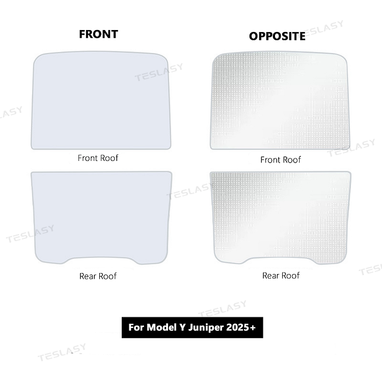 TESLASY Tesla Model 3/Y/Model 3 Highland/Model Y Juniper Lightweight Mesh Fabric Roof Sunshade - NO SAGGING