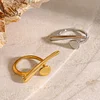Stylish Golden Silver Simple Ring
