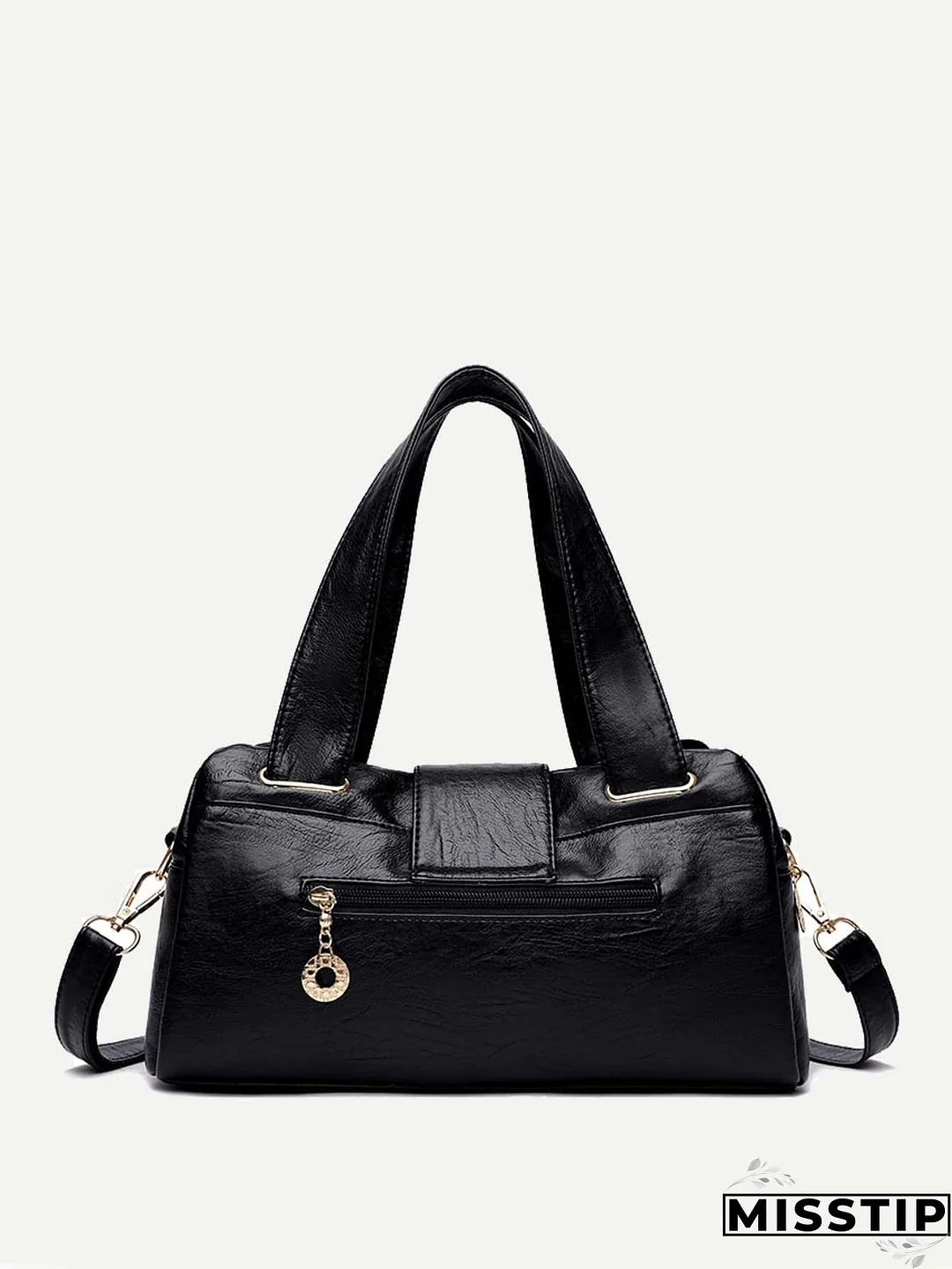 Minimalist Buckle Detail Satchel Bag
