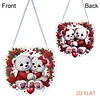 Valentine Day 2D Flat DIY Diamond Art Pendant Diamond Painting Crafts Set (Bear)