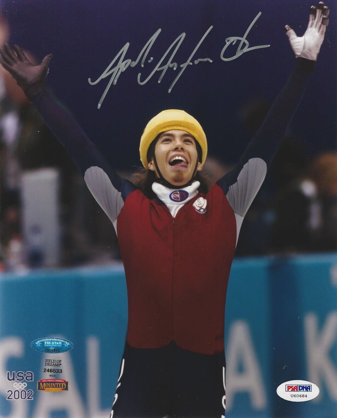 Apolo Ohno OlympicsSpeed Skater signed 8x10 Photo Poster painting PSA/DNA Certification # U60684