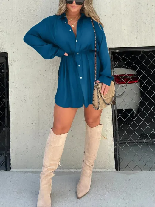 Brownm Brownm Women's Clothing In Autumn 2025 Fashion Solid Color Long-Sleeved Shirt