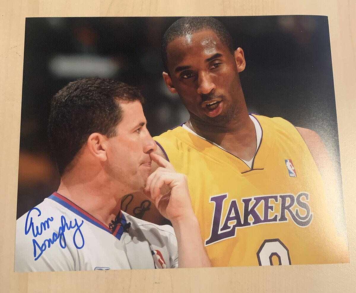 TIM DONAGHY HAND SIGNED 8x10 Photo Poster painting INFAMOUS NBA REFEREE AUTOGRAPHED COA
