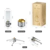 Atmosphere Candle Light Set With Inflatable Aluminum Tank And Wooden Lamp Box Windproof Candlelight Outdoor Lighting Camping Gas Lamp Tent Light