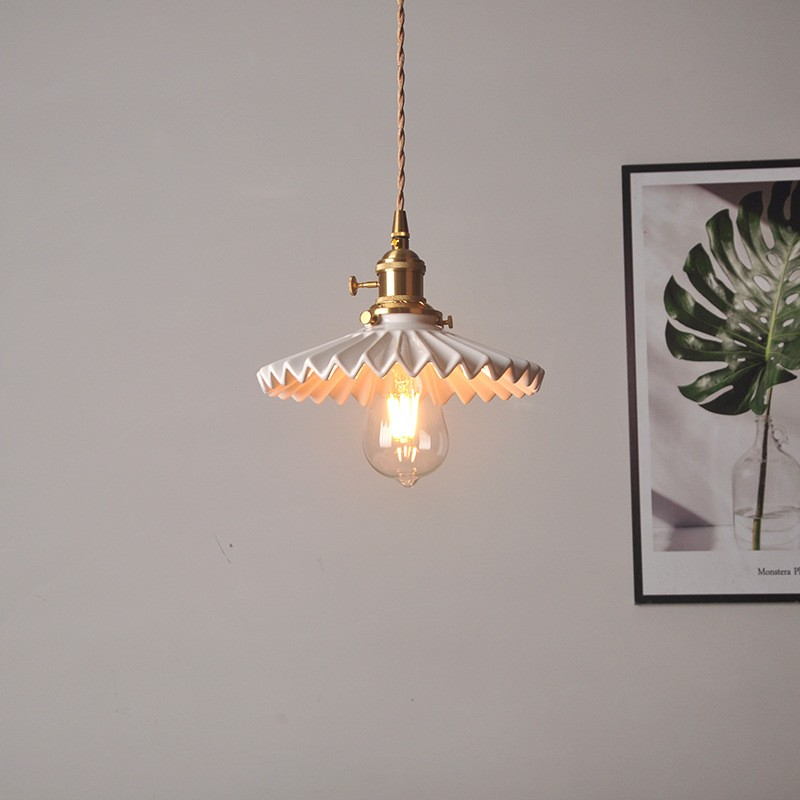 Vintage Brass Glass Chandelier Pendant Light For Dining Room
