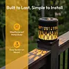 Solar Elegant Flower Wall Lights Waterproof Decorative Pathway Light 7-Color Changing Metal Projector Lamps for Backyards/Patio/Porch