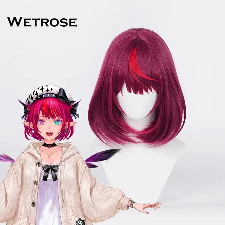 [Wetrose] In Stock IRyS Cosplay Wig 2023 New Outfit Hololive Hope EN Holo Vtuber SeisoRyS Red Short Bob Haircut Style