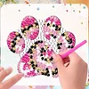 6pcs Puppy Footprint Special Shape Diamond Painting Fridge Magnet