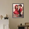 >SALE<5D DIY Full Round Drill Diamond Painting Cute Couple Home Decor Art 30x40cm