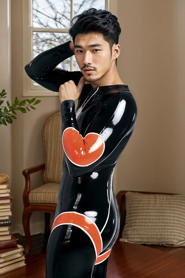 Men Latex Catsuits Circinus Back Zipper