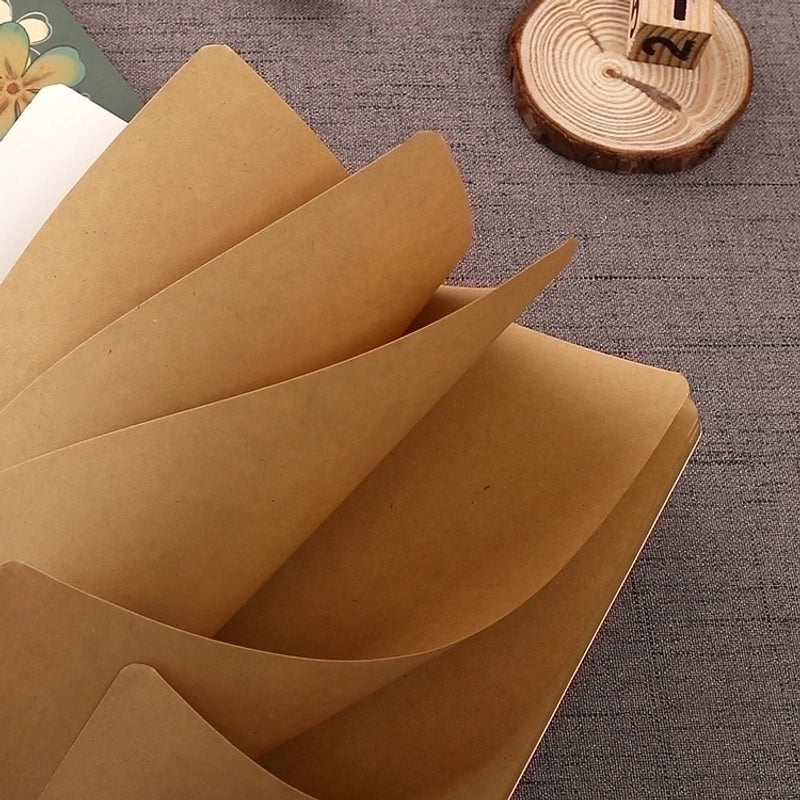 1 Piece Flower Class Learning Kraft Paper Preppy Style Notebook