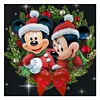 Christmas Mickey Minnie-11CT Stamped Cross Stitch 40*40cm/15.75*15.75in