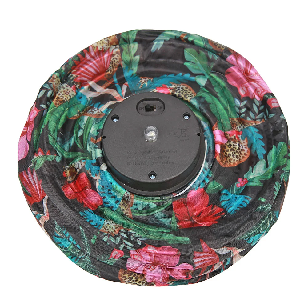 20cm Solar LED Chinese Lantern Light Waterproof Print Hanging Lamp (C)