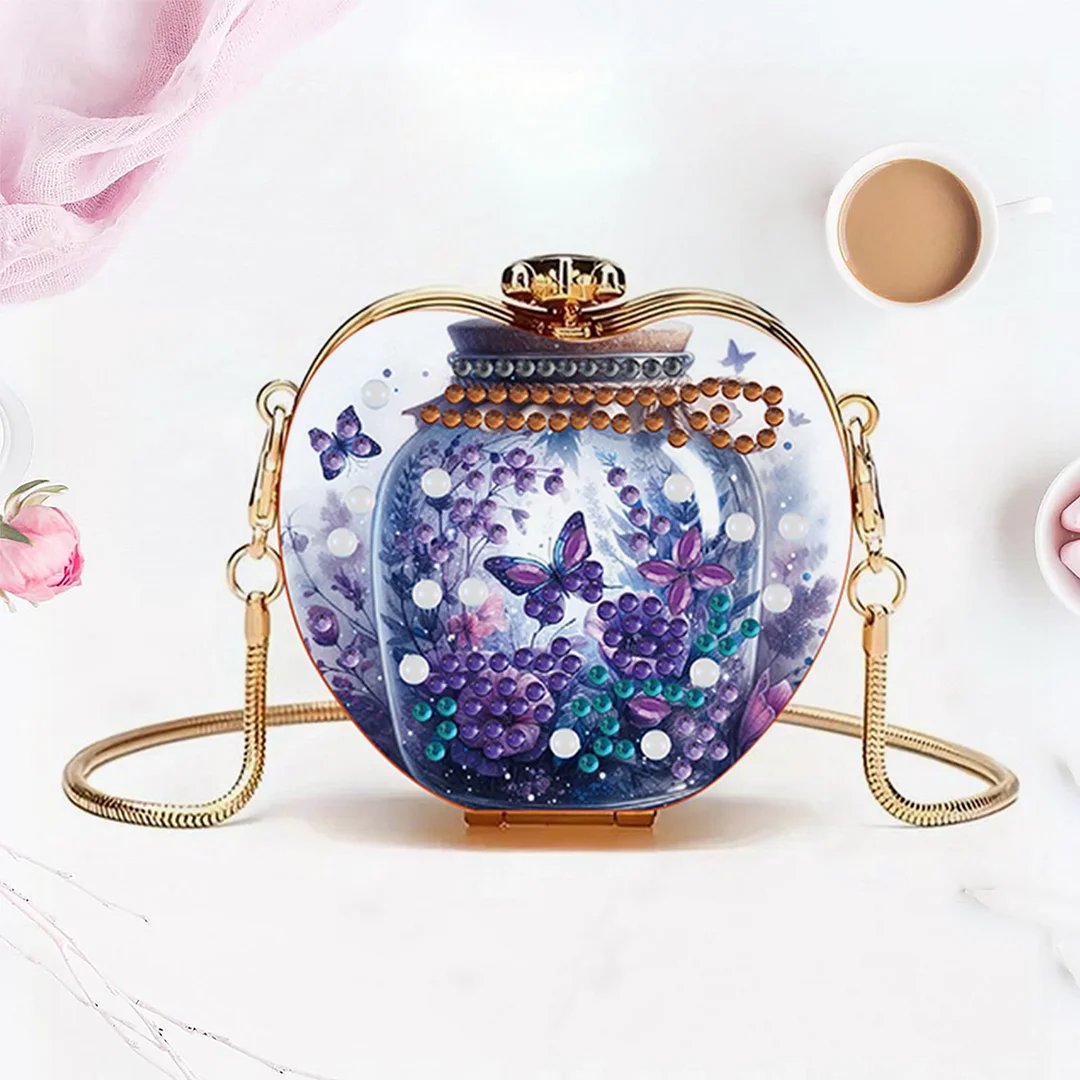 Butterfly DIY Acrylic Love Art Diamond Painting Coin Purse with Chain for Women