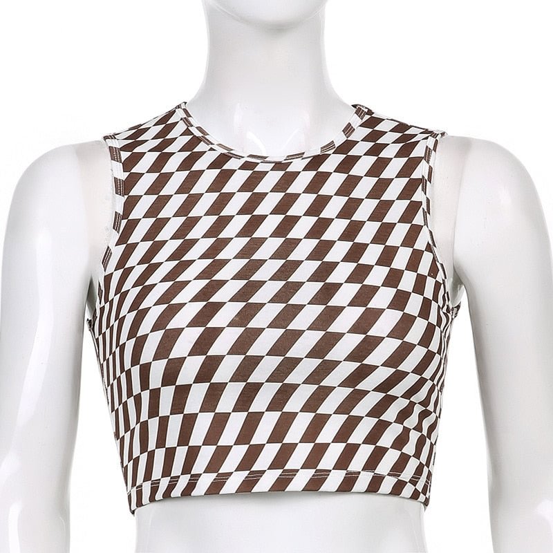 90s Aesthetics Striped Print Crop Tops Y2K Summer Streetwear Sleeveless O-neck Green Baby Tanks Women 2022 Sexy Vests