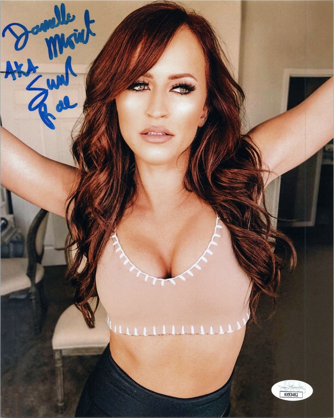 DANIELLE MONET ~SUMMER RAE Authentic Hand-Signed WWE DIVA