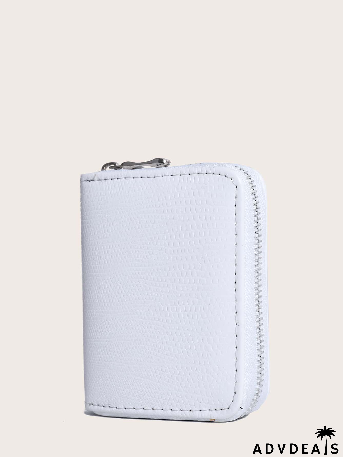 Lizard Pattern Zip Around Small Wallet