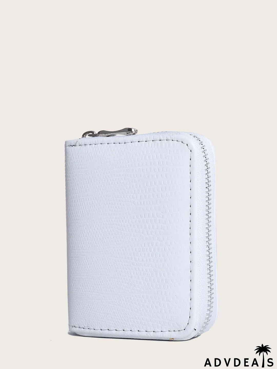 Lizard Pattern Zip Around Small Wallet