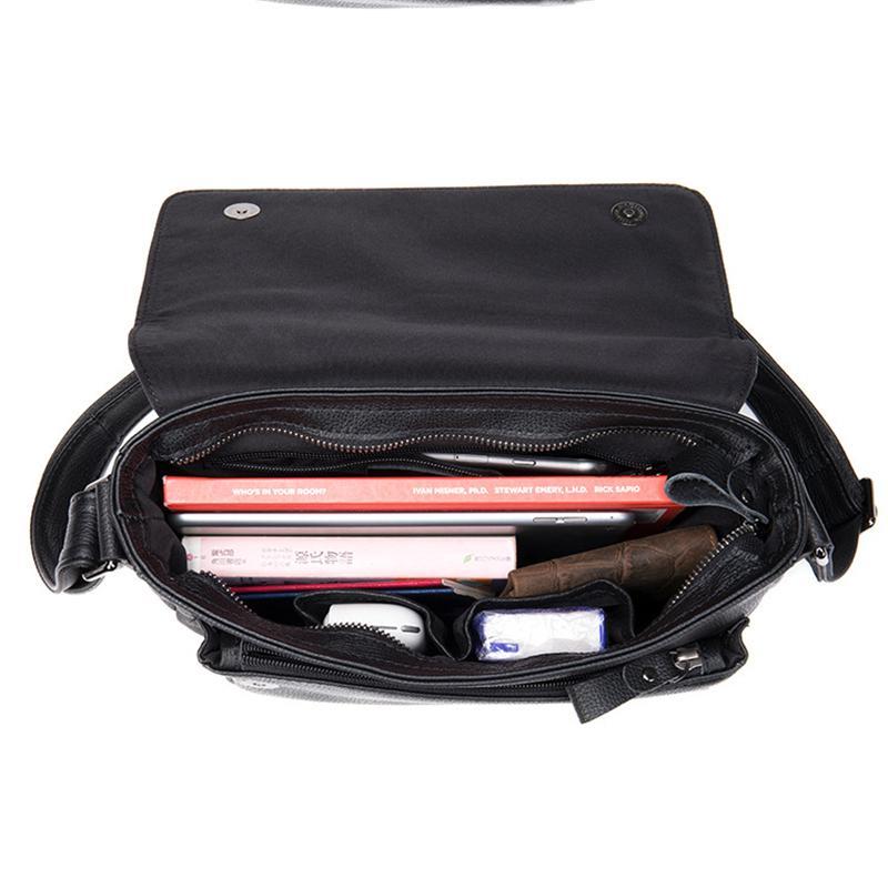 Simple Style Business Leather Messenger Bag