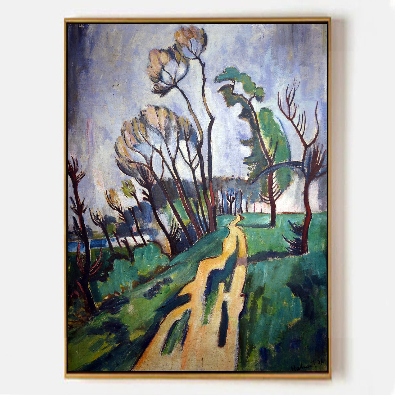 Arabelart Niederrheinische Landschaft bei Lanz am Rhein im Museum Penzberg, AR1501
