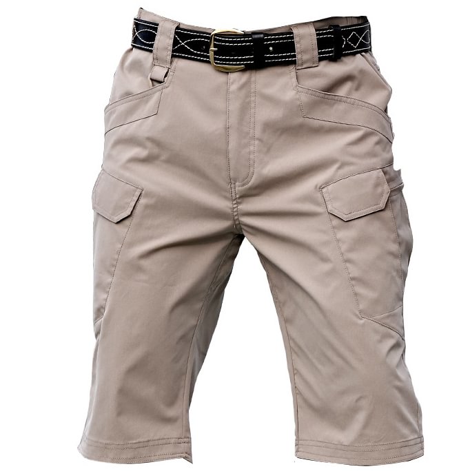Men's outdoor sports solid color tactical five-point pants / [viawink] /