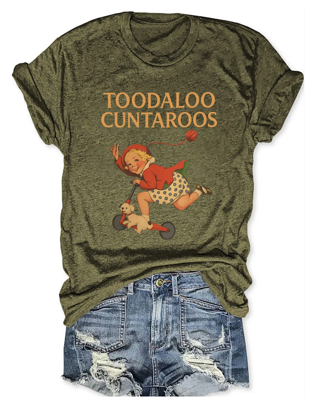 Toodaloo Cuntaroos Funny Roller Girl T-shirt