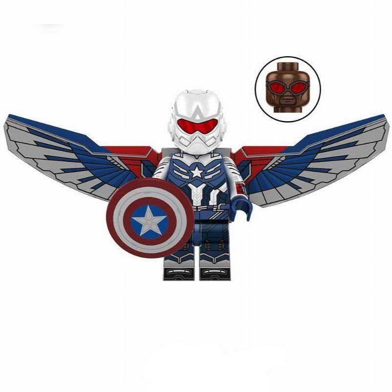 Captain America (Sam Wilson) (Brave New World) Custom Marvel Superhero Minifigure Minifigure Bricks monstertoys
