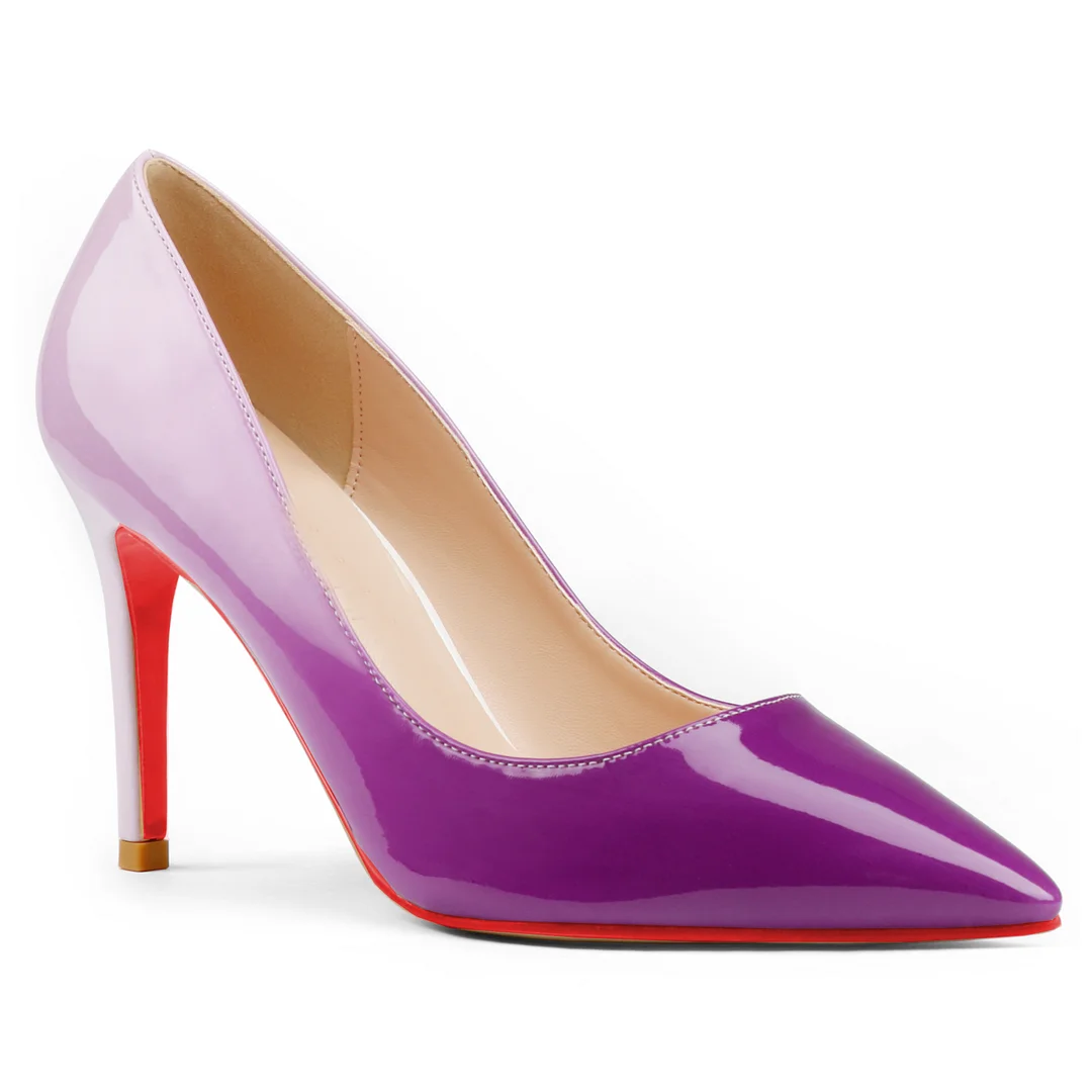 Classic 3.5" Middle Heels Red Bottom Shoes Women Daily  Pumps-MERUMOTE