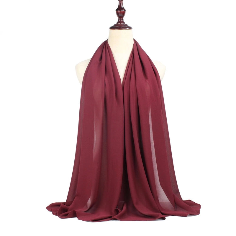 Unisex Basic Minimalist Solid Color Polyester Kerchief