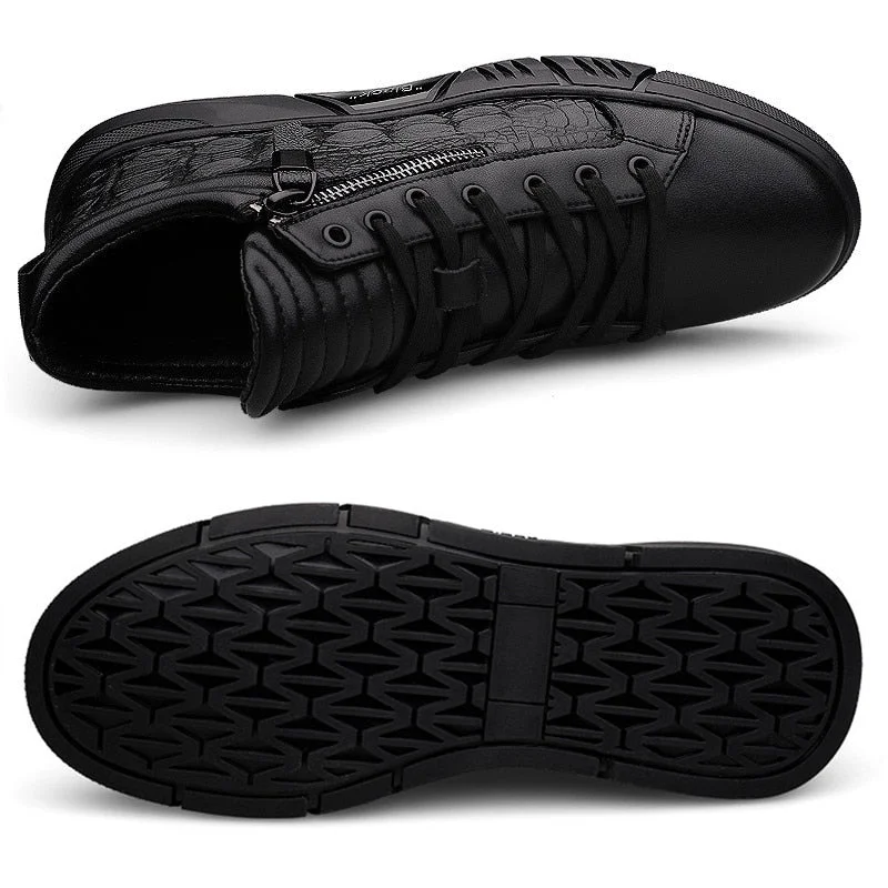 Mens Genuine Leather Casual Shoes Tenis Footwear for Men Fashion Skateboard Autumn Boots Male Flats Slip on Man Loafers Shoe