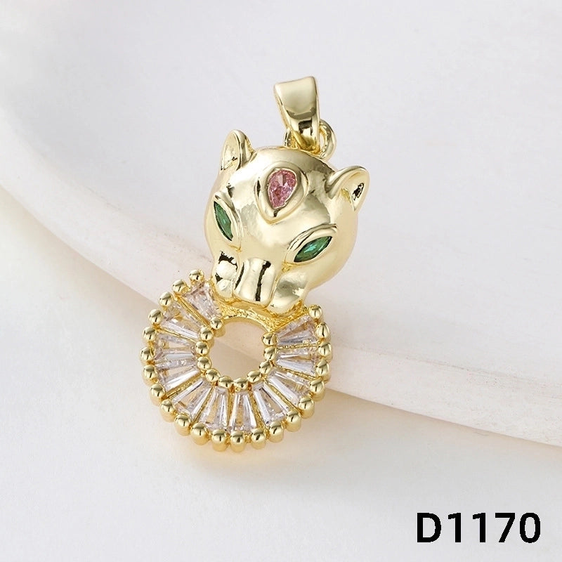 1 Piece Copper Lion Elephant Horse Pendant