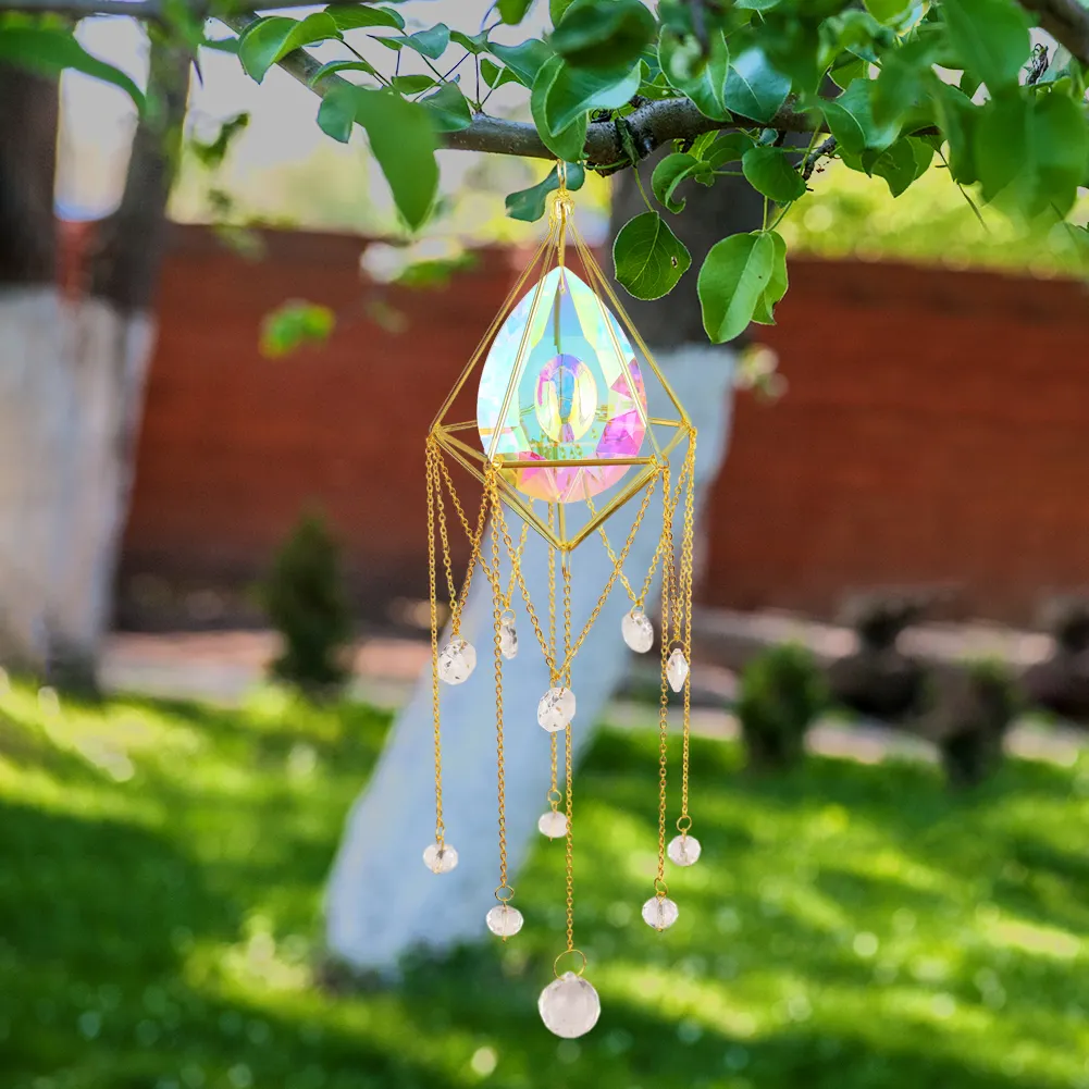 Crystal  Pipa Hanging Metal Pendant Home Garden Car Decoration