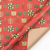 Festive Christmas Gift Wrapping Kraft Paper
