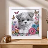 5D DIY Partial Special Shaped Drill Diamond Painting Kit Dog Decor With Frame Kit 18x18cm