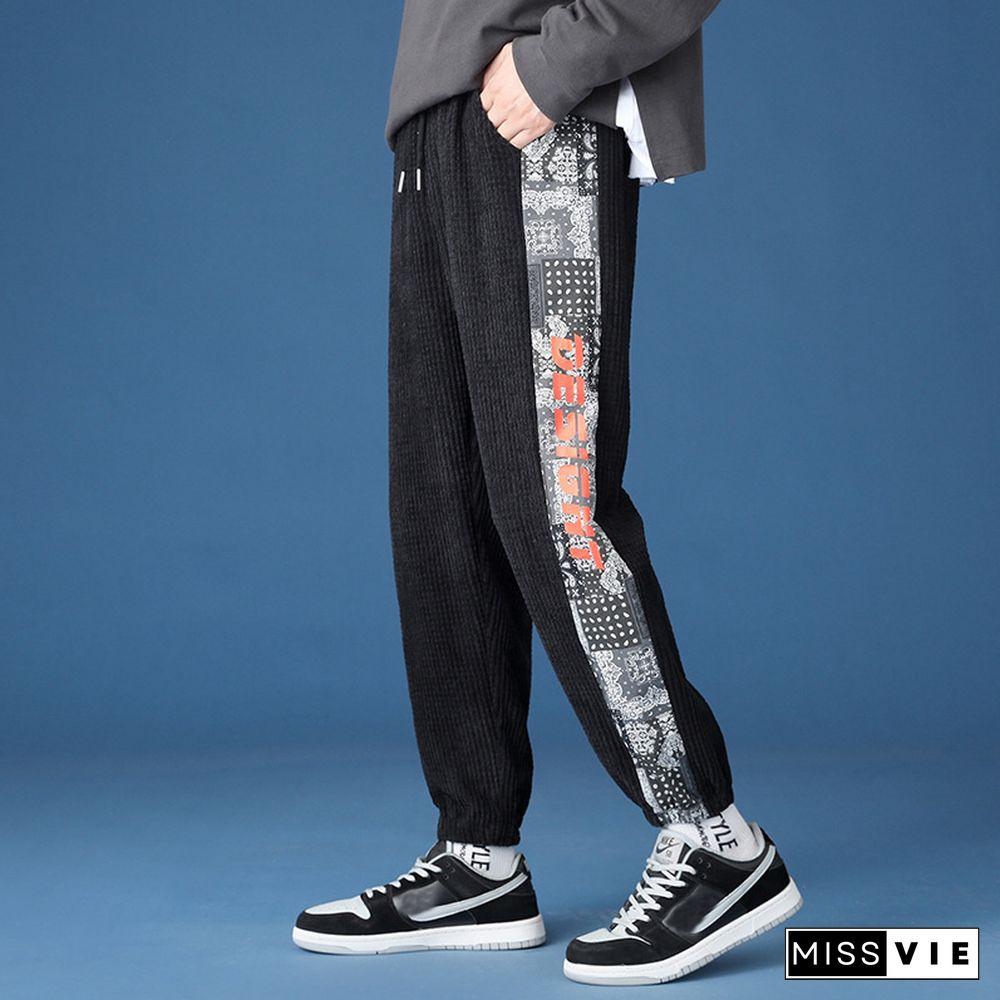 Men's Trendy Sports Pants Loose Hong Kong Style Sweatpants