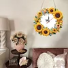 DIY Sunflowers Diamond Clock Art Pendant Home Wall Decoration Crafts