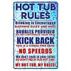 Hot Tub Rules - Vintage Metal Signs - 30*40cm - Warning