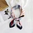 Imaginarygam Satin Square Scarf for Women Leave Patchwork Silk Shawl Headscarf Fashion Neckerchief Female Headband Hair Wrap Foulard Hijab Scarf