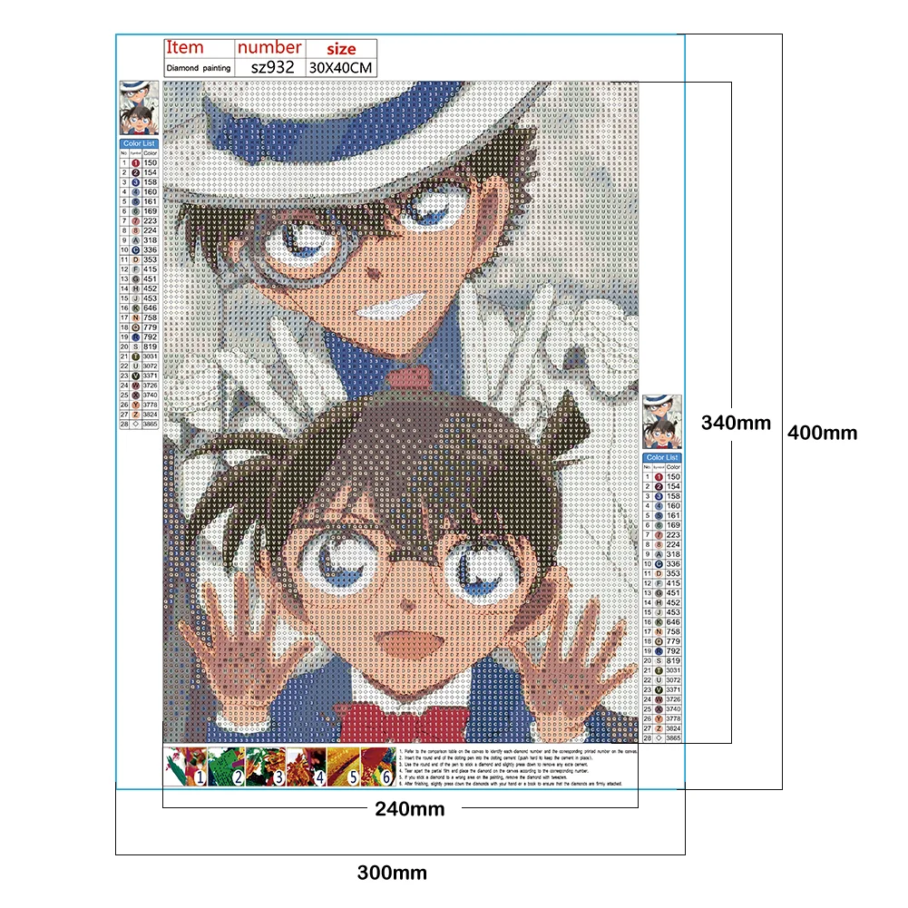 Diamond Painting - Full Round Drill - Conan(30*40cm)