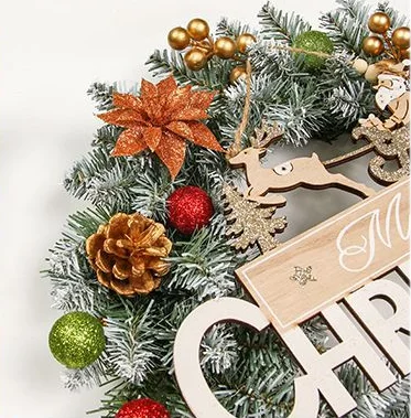 New Christmas pine branch pine cone cane scenery garland