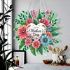 Diamond Painting Mother Day Wreath Pendant For Window Door Garden Decor