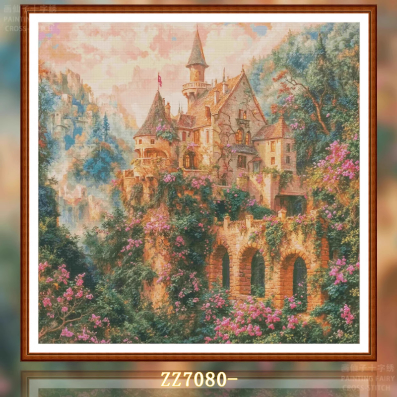 【ZZ7080- Twilight Castle】 Painting Fairy Cross Stitch
