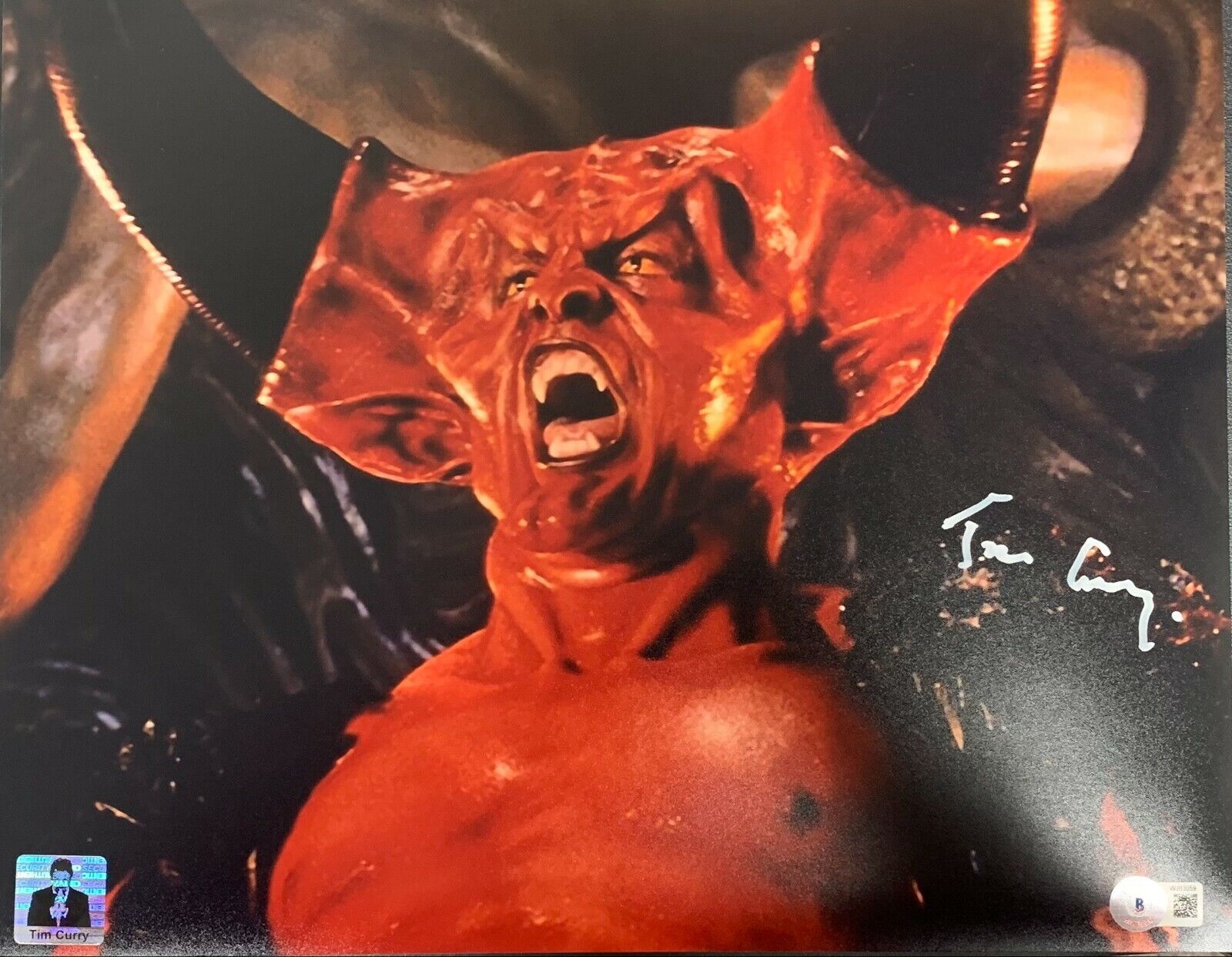 Tim Curry autographed signed 11x14 Photo Poster painting Legend Darkness BAS COA ITP