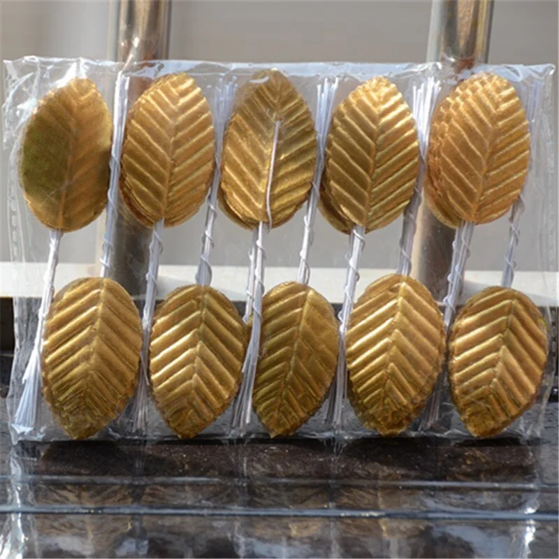 30pcs Silk Leaves Artificial Green Leaves Bouquet Wedding Party Decoration Fake Floral Accessories DIY scrapbooking